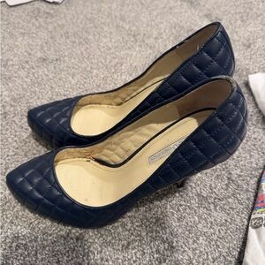 BCBG Quilted Navy Heels